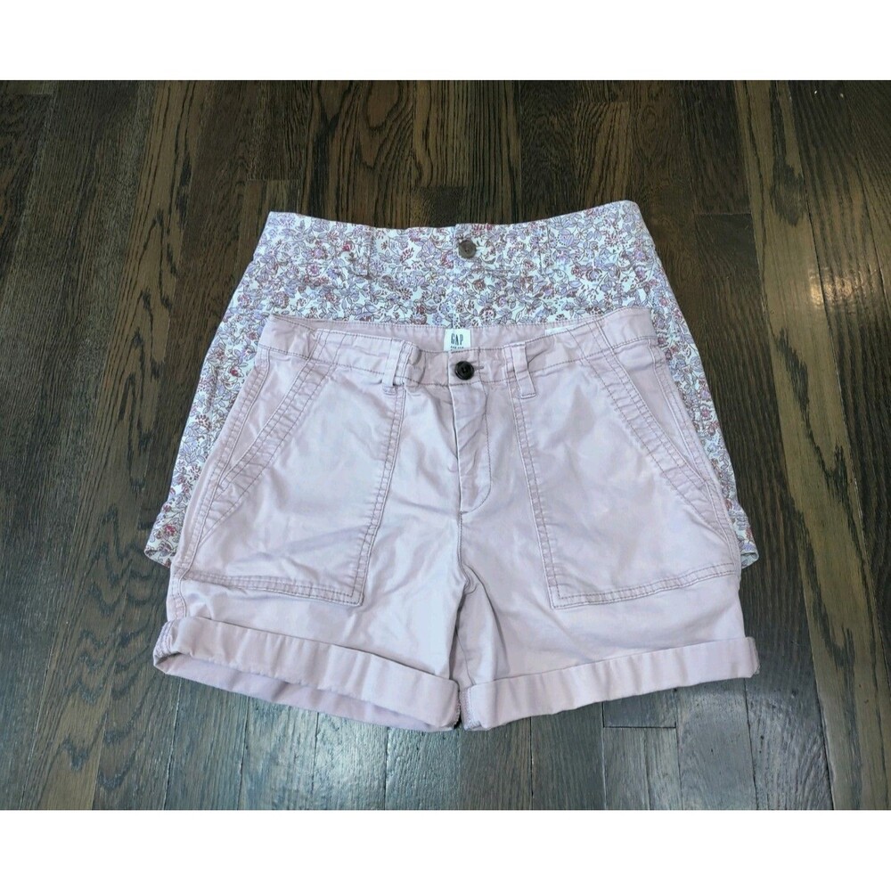 GAP Shorts Women's Size 4 Inseam 5" Pink and Floral Lot of 2 Summer Shorts EUC
